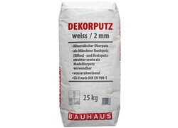 Dekorputz, im weißen Sack verpackt, stehend