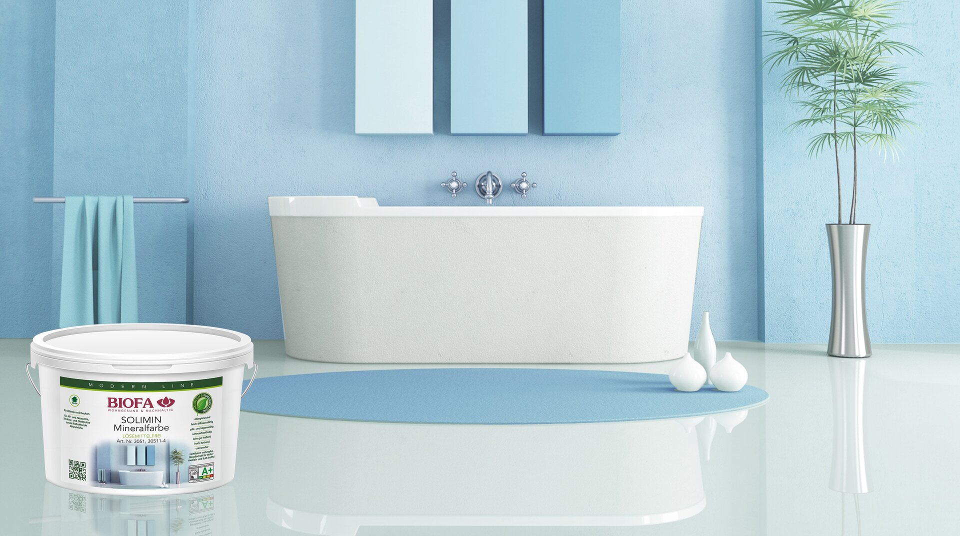 Badezimmer, blau
