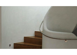 Treppe, Quarzstreichputz lösemittelfrei, weiß 