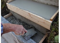 Baumit MultiMörtel MULTI 61, Treppenstufe mit Beton, vorher und nachher