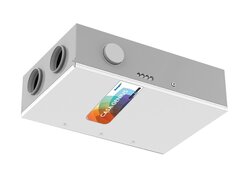 Flaches Lüftungsgerät mit der Modellbezeichnung "Swegon CASA Genius".