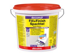 decomur Fill-Finish Spachtel ready, im weißen Eimer mit rotem Deckel 6kg