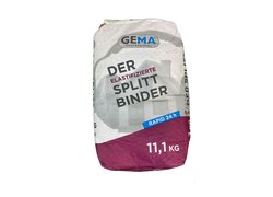11,1 kg-Sack des elastifizierten Splittbinders "GEMA Professional" mit der Aufschrift "Rapid 24 h"