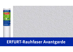 Erfurt Rauhfaser, weiße Tapete, verpackt und stehend