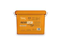 Orangener Eimer mit REVOPUR® TC 300
