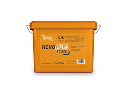 Orangener Eimer mit REVOPUR® TC 320