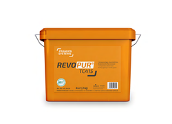 Orangener Eimer mit REVOPUR® TC415 
