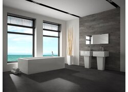 Bad, Bodenbelag, Fenster, Waschbecken