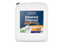 5 Liter-Behälter Schöner Wohnen Universal-Tiefgrund,  farbloses Grundiermittel für saugende Untergründe,  für Innen- und Außenbereich, hohe Ergiebigkeit, atmungsaktiv, tiefes Eindringen.