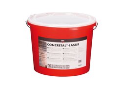 Concretal-Lasur, im roten Eimer mit weißem Deckel