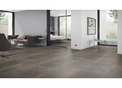Modernes Wohnzimmer mit Vinylboden.