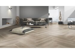 Modernes, helles Wohnzimmer mit SPC Bodenbelag.