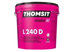 L 240 D Dispersions-Linoleumkleber, pinker Eimer, 