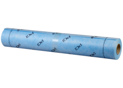 Blaue Abdichtungsbahn Rolle.