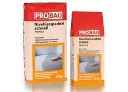 probau Nivellierspachtel schnell, in zwei verschiedenen Säcken verpackt, stehend