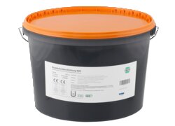 12,5 kg- Eimer Brandschutzbeschichtung KWS, orangefarbender Deckel, schwarzer Eimer