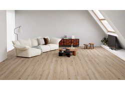 Wohnzimmeransicht,  Holzdekor 1040 Eiche Creme 