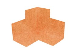 Racofix RF-100 Flex-Dichtecken innen, Draufsicht, orangefarbene Dichtecke