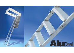 Alu-Drei Bodentreppe