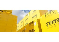 Ytong Porenbeton, in gelber Verpackung, palettenweise