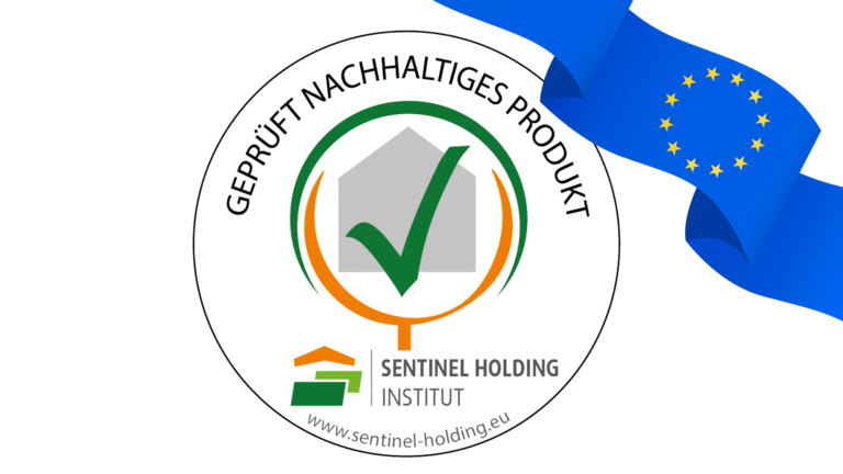 SHI-Produktpass Siegel mit EU-Banner | © SHI-Produktpass Siegel mit EU-Banner